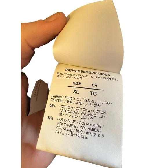 OFF-WHITE C/O VIRGIL ABLOH Cotton CheckeredCrewneck Size XL Men's - Picture 11 of 12